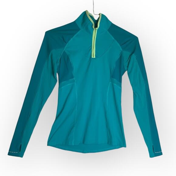 Lululemon Trail Bound women's size 4 1/2 zip blue mesh luxtreme cold weather run - Picture 2 of 14